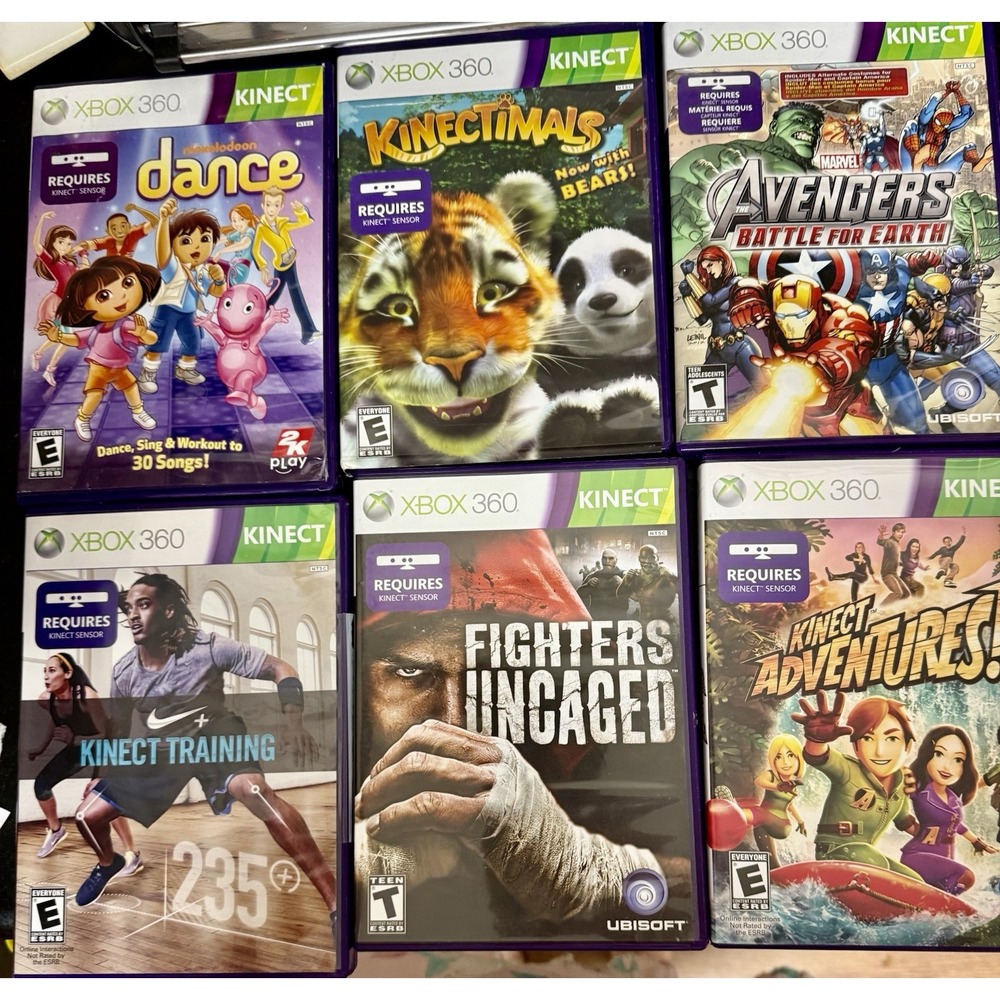 Xbox 360 Kinect Game Bundle – Lot of‎ 6 Titles Tested & Working Complete VG